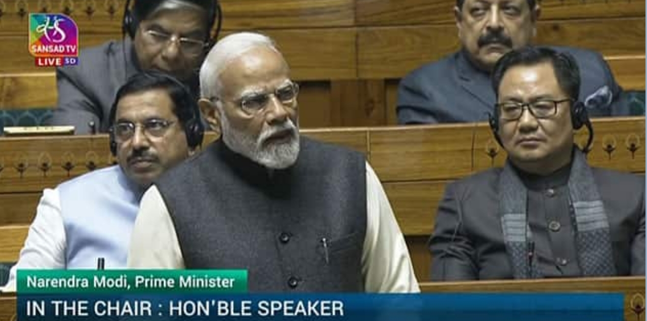 प्रधानमंत्री नरेंद्र मोदी ने लोकसभा में राष्ट्रपति के अभिभाषण पर धन्यवाद प्रस्ताव का जवाब दिया, विपक्ष को दिया करारा जवाब